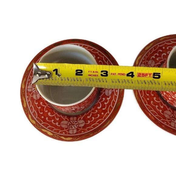 Vintage George Briard Imperial Brocade Demitasse Cup & Saucer Porcelain Set of 2 - Picture 7 of 8